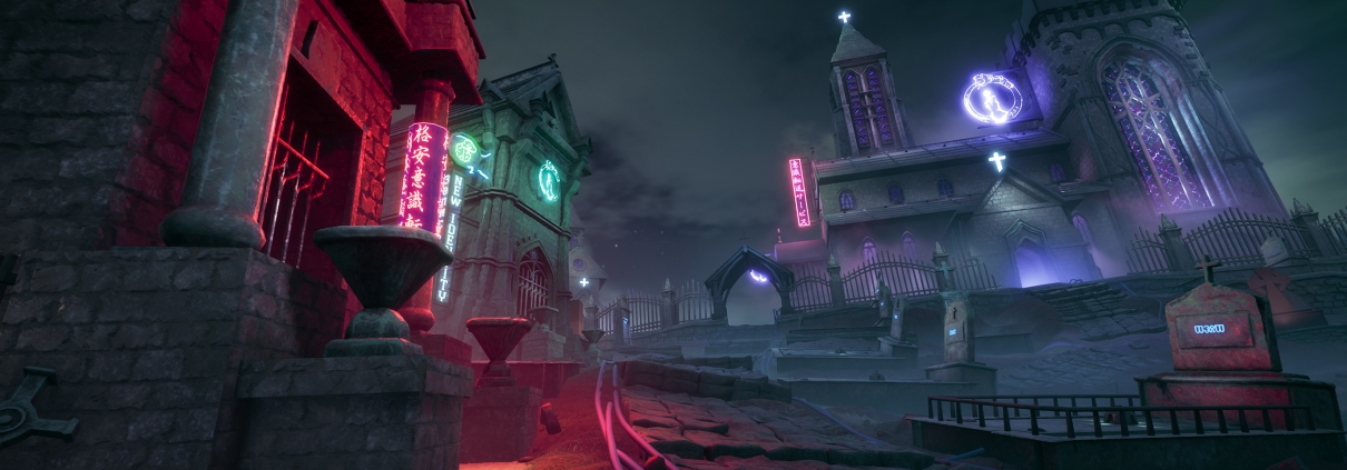 Neon Graveyard Approach |PETER DIMITROV